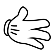 paper hand sign